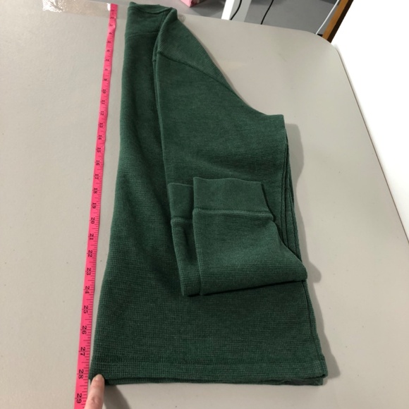 Eddie Bauer Mens Thermal Shirt Size Large Green Crewneck Waffle Knit Outdoor - Picture 10 of 12
